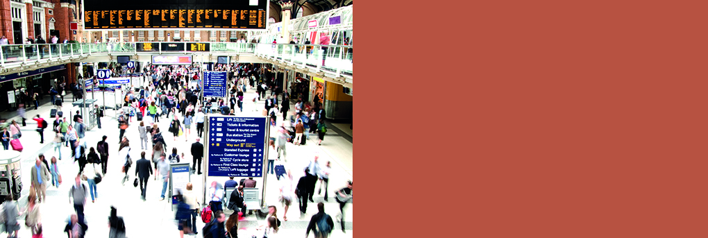 Commuters in Leeds Station